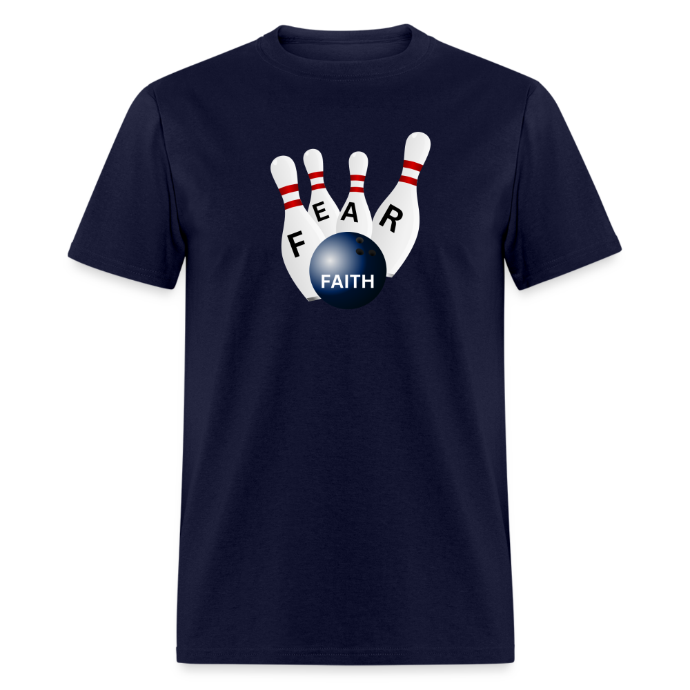 Men's Big Faith Little Fear Shirt - navy