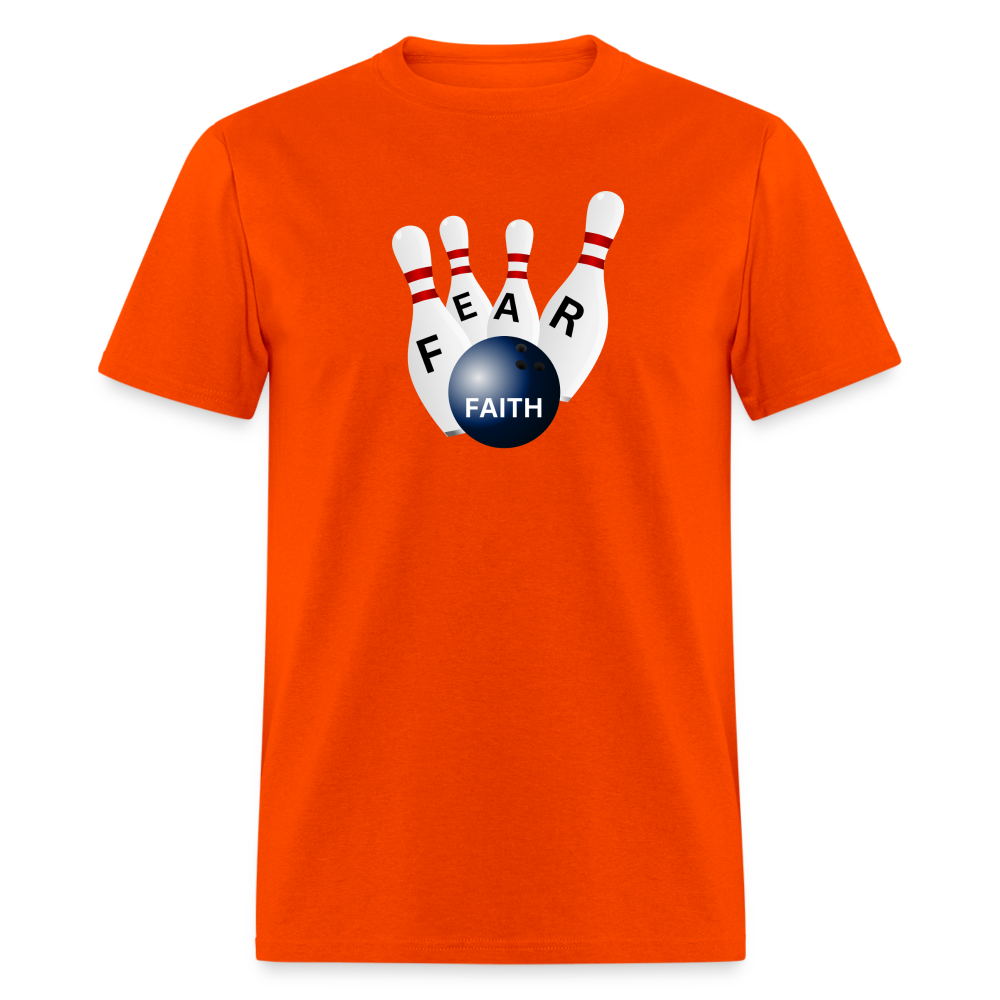 Men's Big Faith Little Fear Shirt - orange