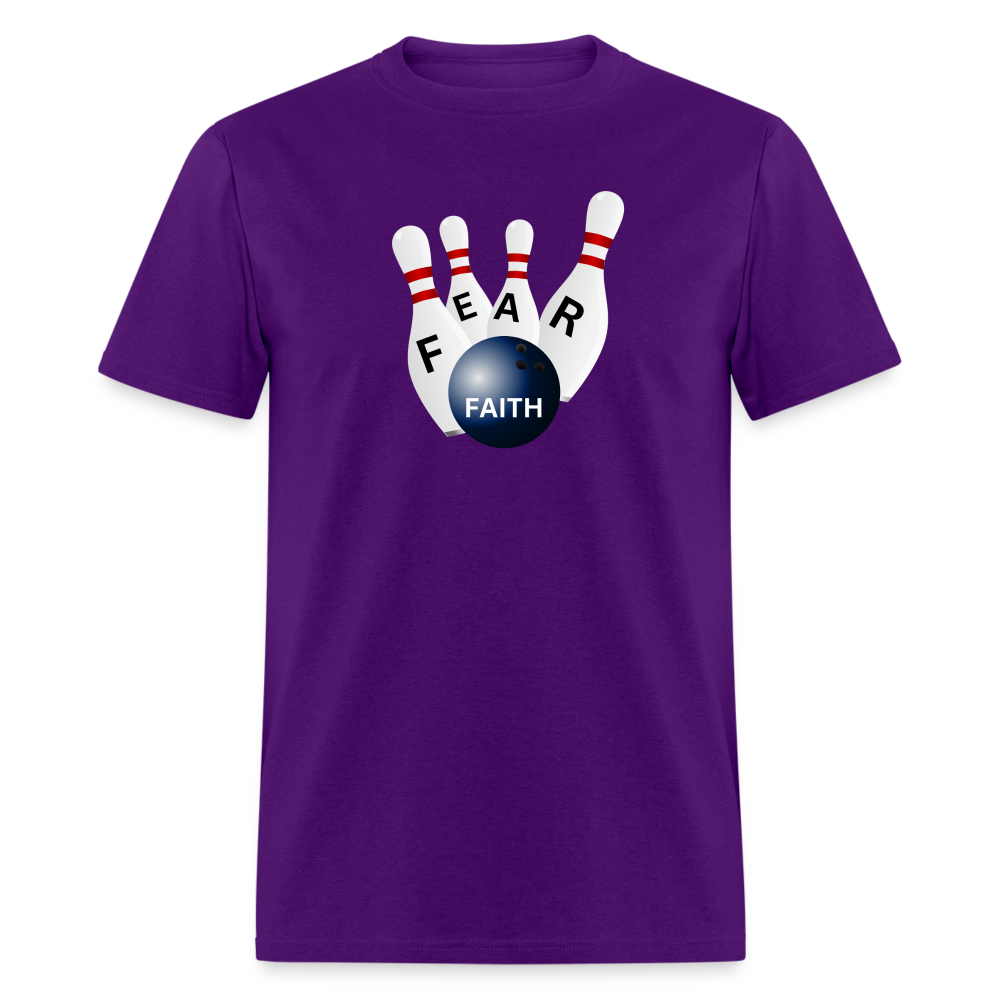 Women's Big Faith Little Fear Shirt - purple