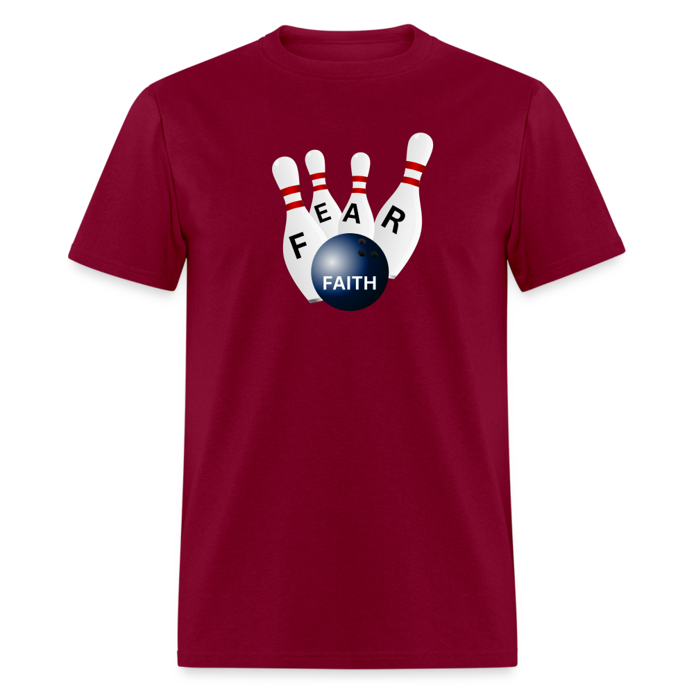 Women's Big Faith Little Fear Shirt - burgundy