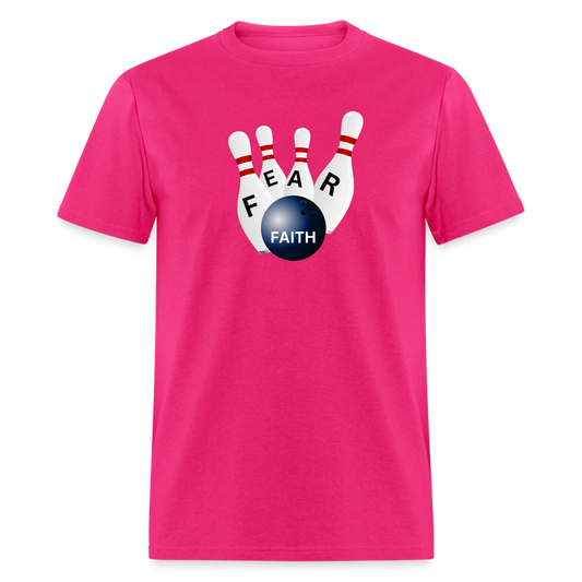 Women's Big Faith Little Fear Shirt - fuchsia