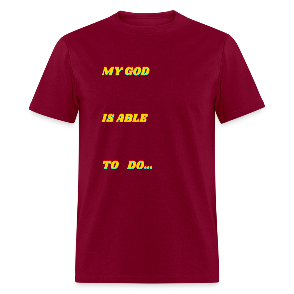 Unisex My God is Able Shirt - burgundy