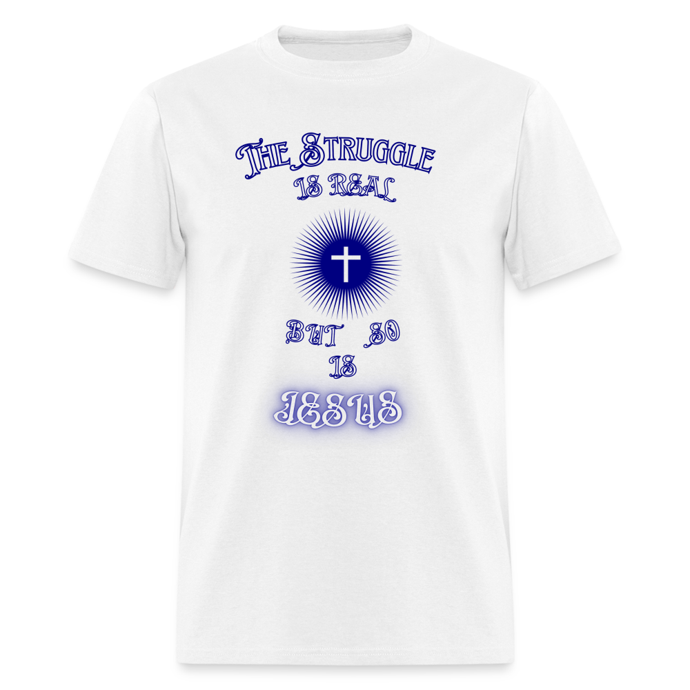 Men's The Struggle is Real Shirt - white