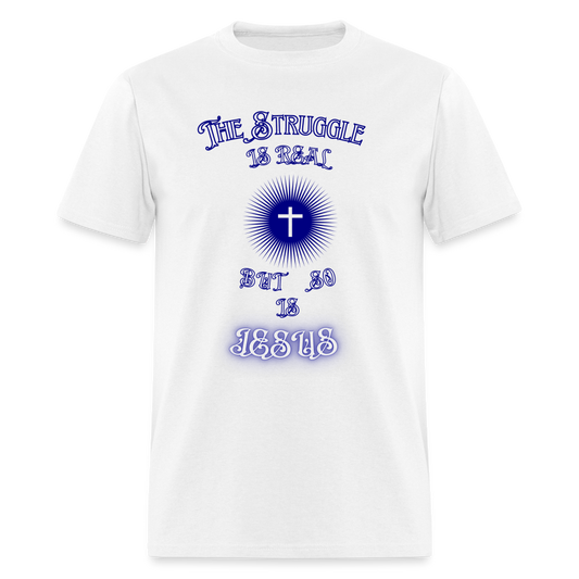 Men's The Struggle is Real Shirt - white