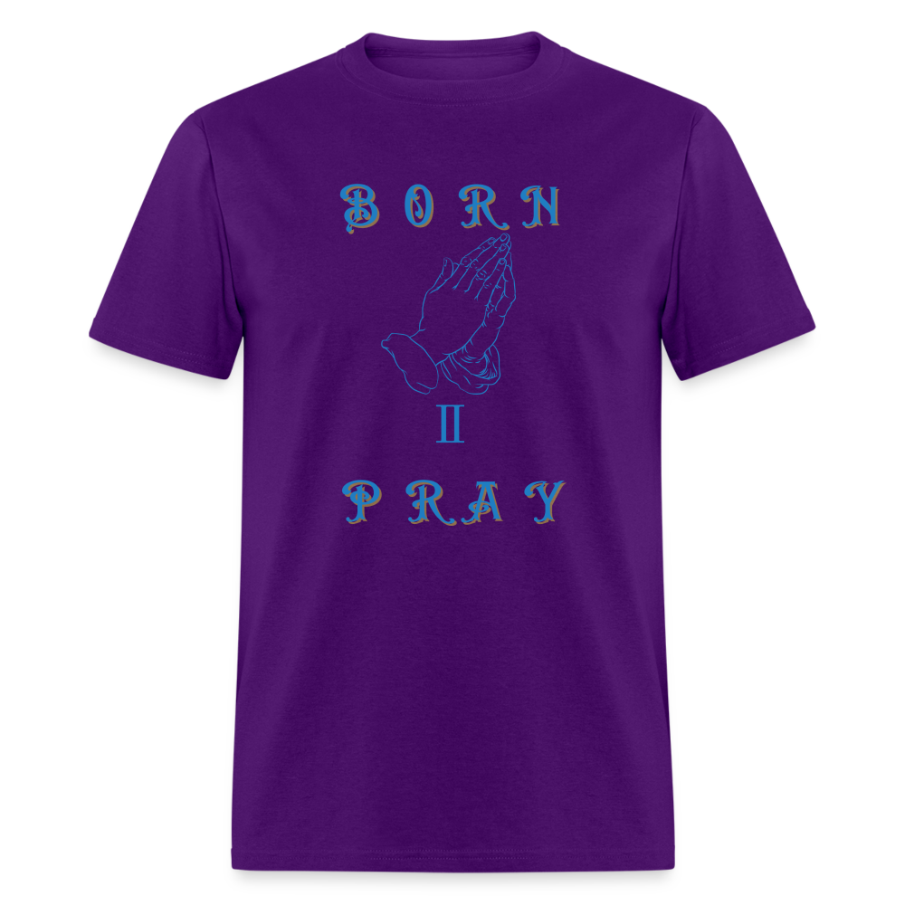 Women's Born II Pray Shirt - purple