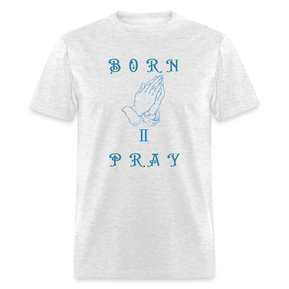 Women's Born II Pray Shirt - light heather gray