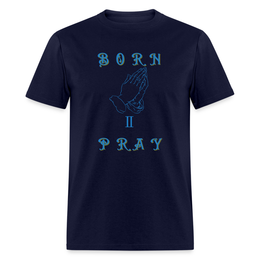 Men's Born II Pray Shirt - navy