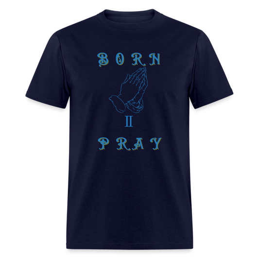 Men's Born II Pray Shirt - navy