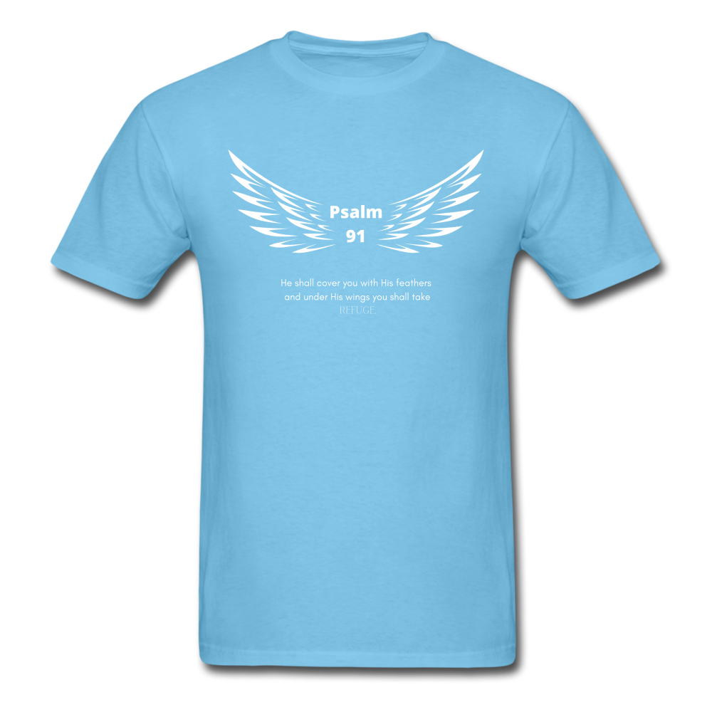 Men's Psalm 91 Shirt - aquatic blue