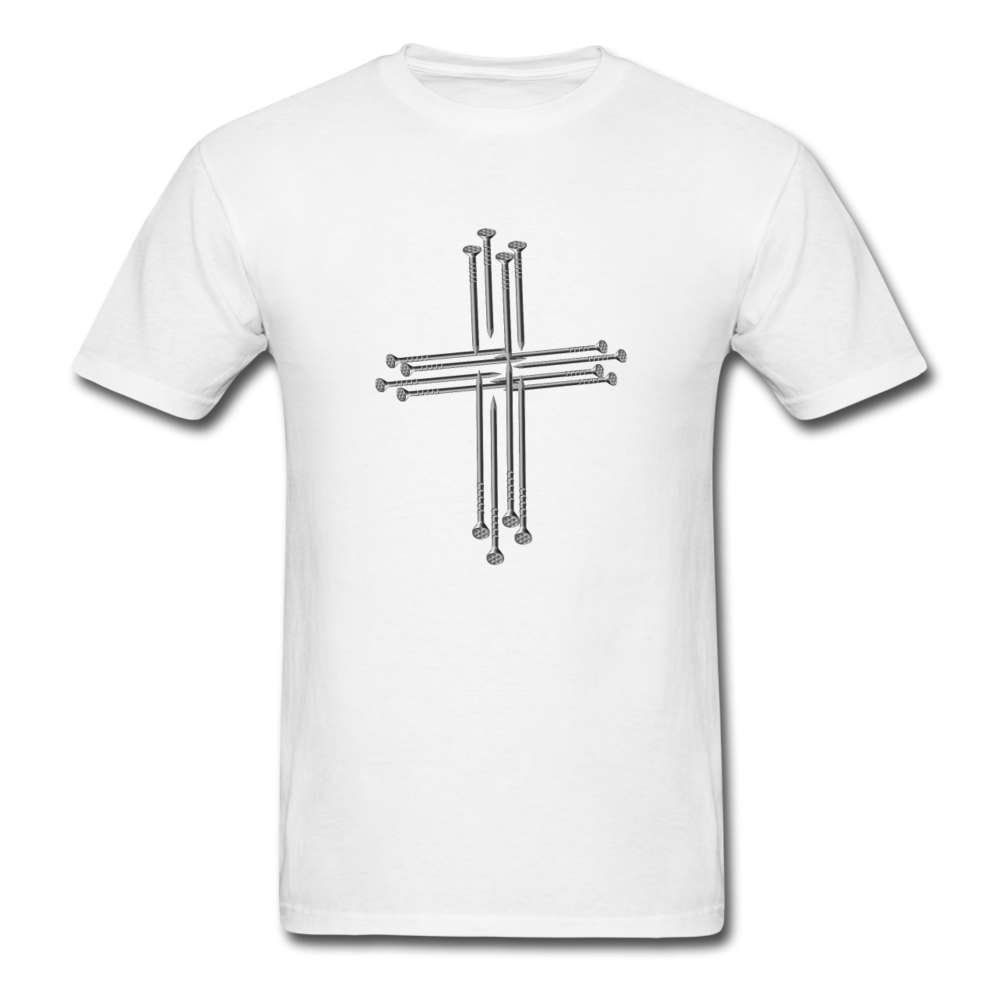 Men's 3D Nail Cross Shirt - white