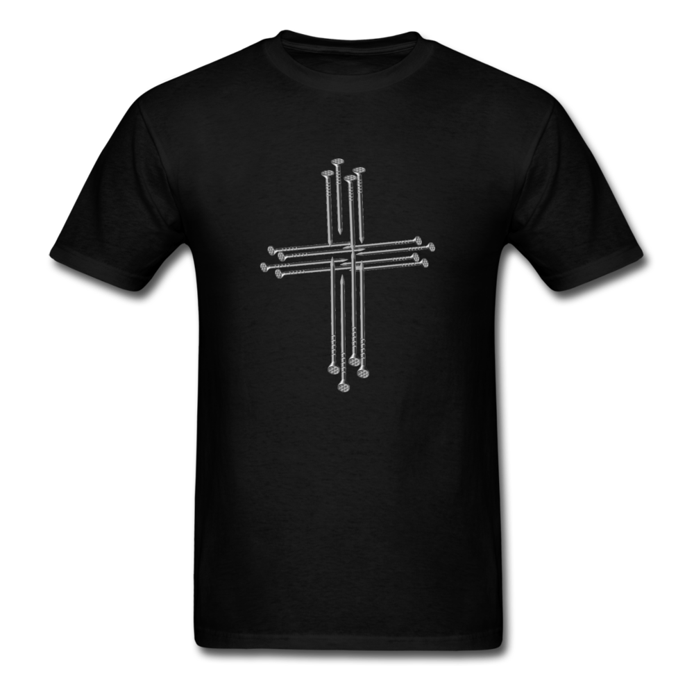 Men's 3D Nail Cross Shirt - black