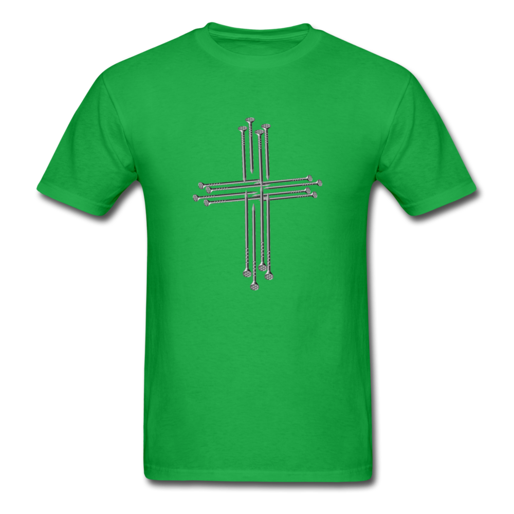 Men's 3D Nail Cross Shirt - bright green