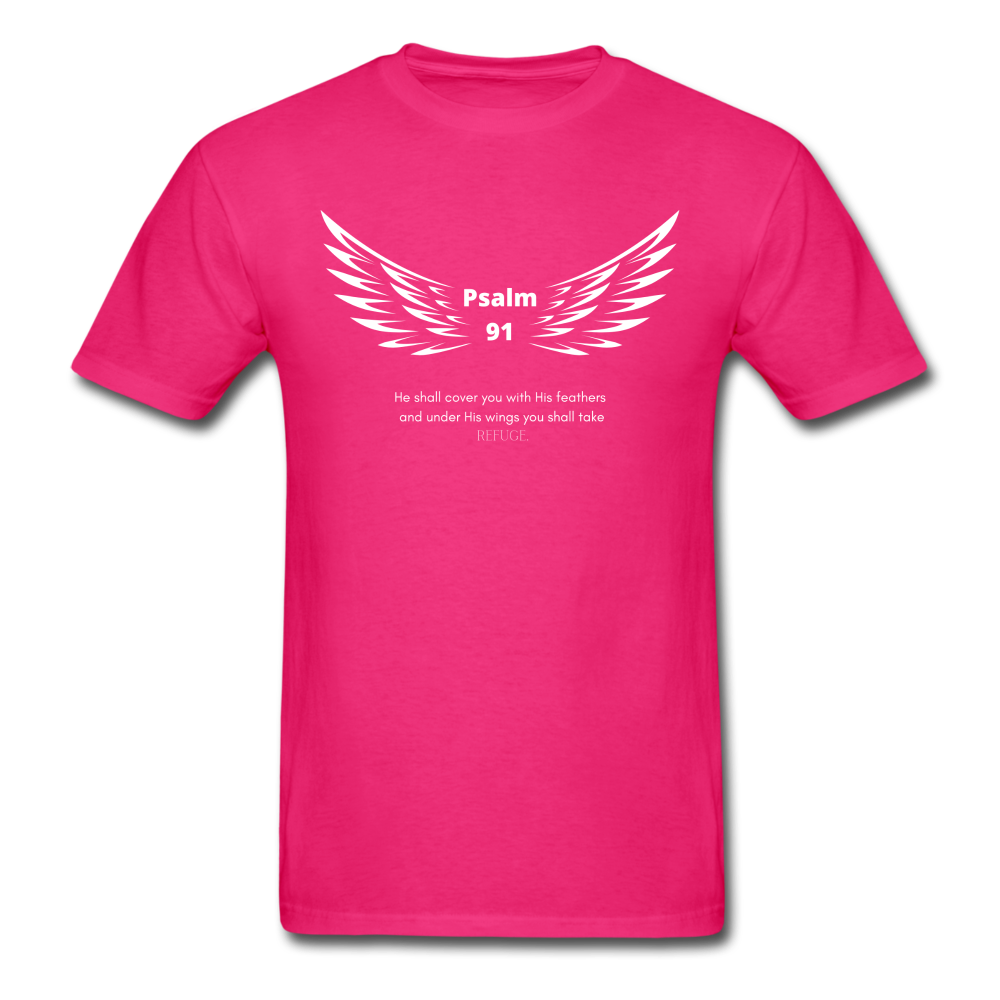 Women's Psalm 91 Shirt - fuchsia