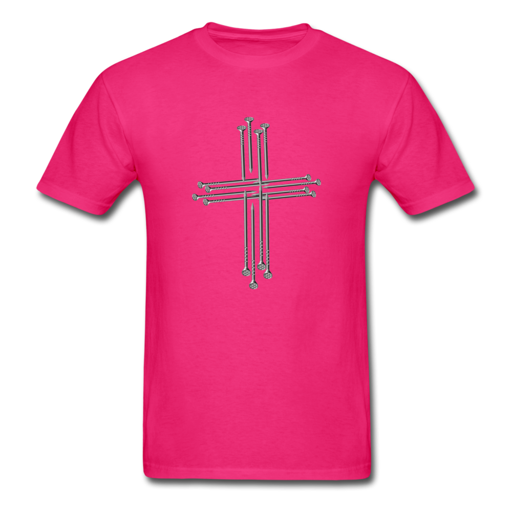 Women's 3D Nail Cross Shirt - fuchsia